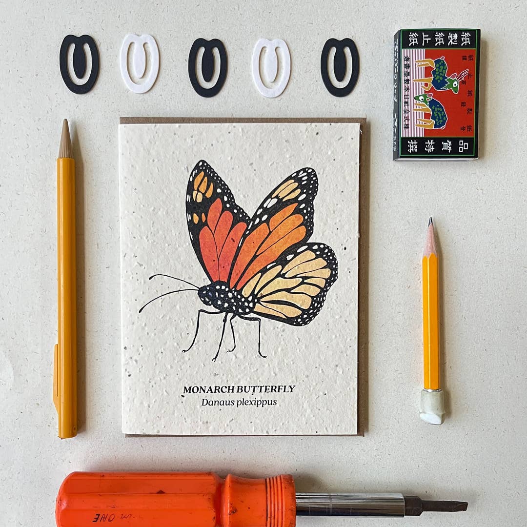Monarch Butterfly Plantable Wildflower Seed Card